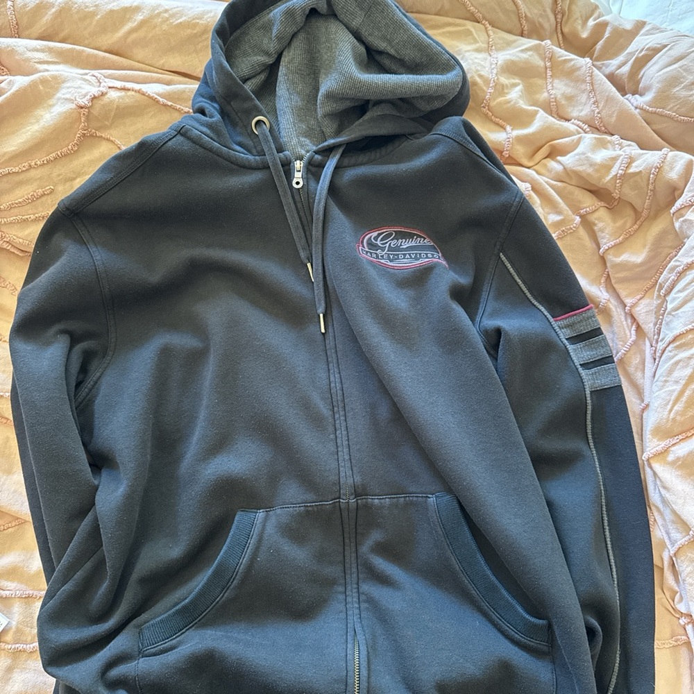90's Vintage Genuine Harley Davidson Zip Up Hoodie